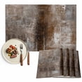 thumbnail image 1 of Placemats Set of 6, Brown Paint Place Mats Abstract Art Graffiti Tablemats Washable Placemat Table Decoration for Kitchen Table Dinner Party Home Decor Indoor Outdoor 13x19 Inch, 1 of 9