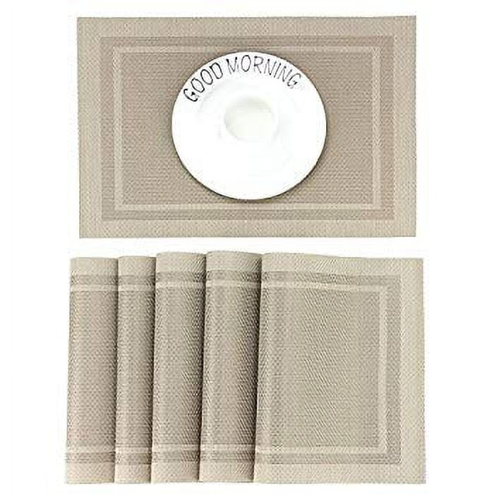 Placemats Set of 6 Easy Wipe Clean Kitchen Dinner Table Mats Washable