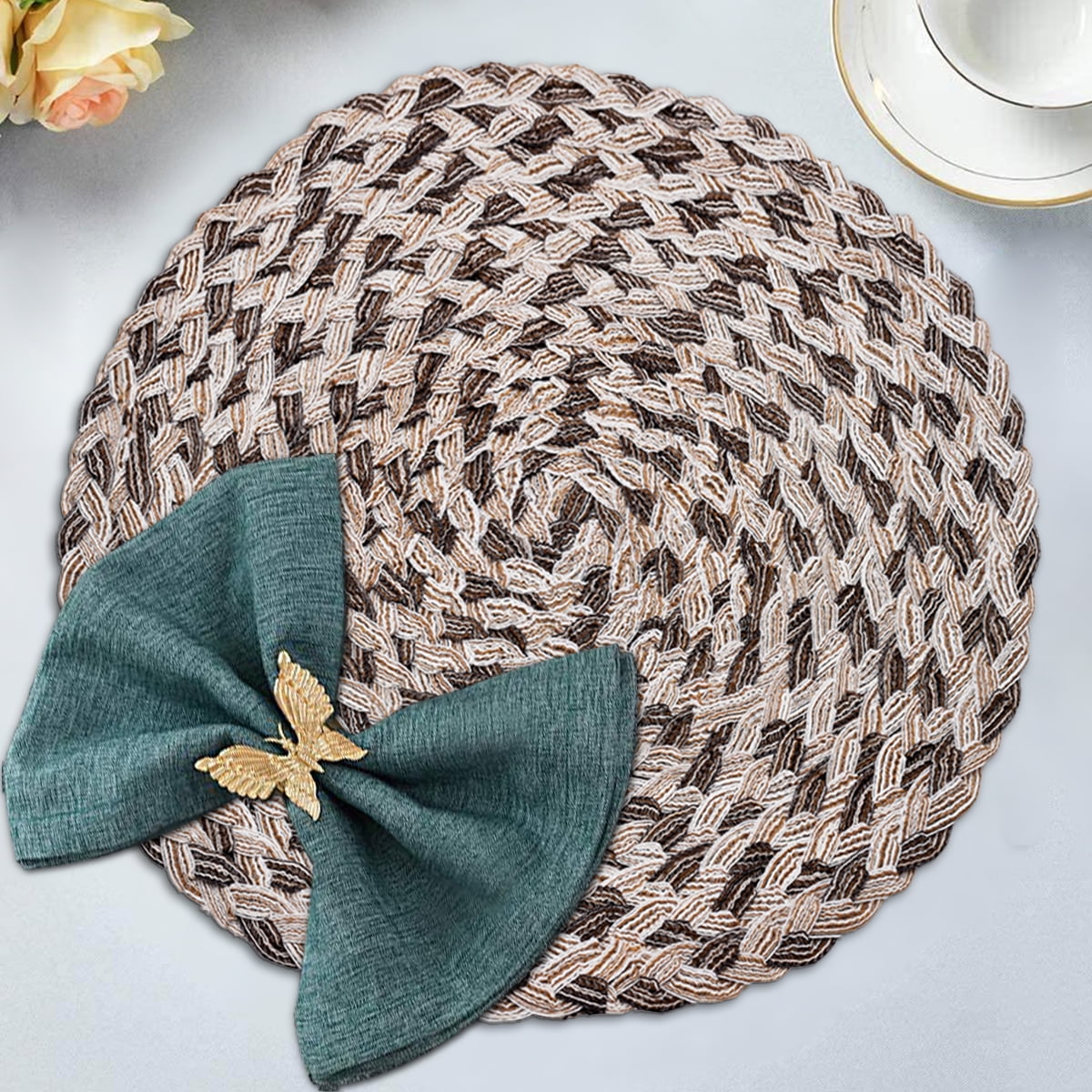 Placemats Set of 6 for Fall Autumn Thanksgiving Season Scratch Heat