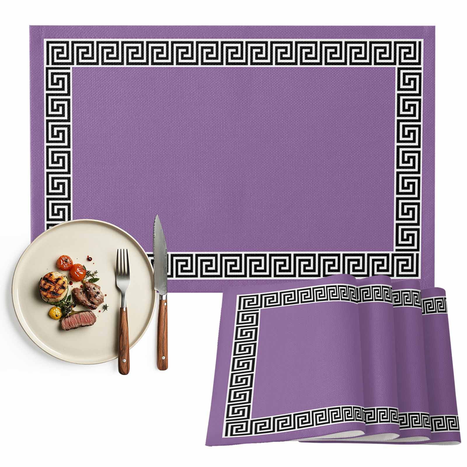Home L6 Greek Key Placemats - Thumbnail 2