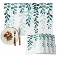 thumbnail image 1 of Placemats Set of 6, Green Eucalyptus Floral Leaves Place Mats Nature Plant Branch Tablemats Washable Placemat Table Decoration for Kitchen Table Dinner Party Home Decor Indoor Outdoor 13x19 Inch, 1 of 1