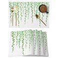 thumbnail image 1 of Placemats Set of 6, Green Polka Dots Woven Placemat, Linen Place Mats for Kitchen/Dining Tables, Vintage Abstract Art Watercolor Washable Table Mats for Party, 1 of 8