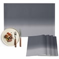thumbnail image 1 of Placemats Set of 6, Grey Ombre Place Mats Gradient Gradual Color Tablemats Washable Placemat Table Decoration for Kitchen Table Dinner Party Home Decor Indoor Outdoor 13x19 Inch, 1 of 9