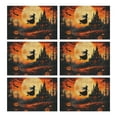 thumbnail image 1 of Placemats Set of 6 Halloween Pumpkin Bat Spider Witch Place Mats Washable Anti-Skid Outdoor Indoor Table Mats for Party Kitchen Dining Decoration Autumn Halloween Dining Table Mats, 1 of 3