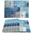 thumbnail image 1 of Placemats Set of 6, Modern Abstract Art Non Slip Heat Resistant Linen Cotton Cloth Place Mats, Wipeable Washable Holiday Party Dining Table Mat for Farmhouse Home Kitchen Decor, 1 of 7