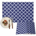 thumbnail image 1 of Placemats Set of 6, Navy Blue Morocco Pattern Place Mats Geometric Tablemats Washable Placemat Table Decoration for Kitchen Table Dinner Party Home Decor Indoor Outdoor 13x19 Inch, 1 of 9
