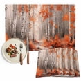 thumbnail image 1 of Placemats Set of 6, Orange Forest Plant Place Mats Tree Illustration Tablemats Washable Placemat Table Decoration for Kitchen Table Dinner Party Home Decor Indoor Outdoor 13x19 Inch, 1 of 9