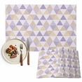 thumbnail image 1 of Placemats Set of 6, Purple Triangle Pattern Geometric Place Mats Modern Abstract Tablemats Washable Placemat Table Decoration for Kitchen Table Dinner Party Home Decor Indoor Outdoor 13x19 Inch, 1 of 9