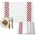 thumbnail image 1 of Placemats Set of 6, Red Check Plaid Place Mats Buffalo Farmhouse Style Pattern Tablemats Washable Placemat Table Decoration for Kitchen Table Dinner Party Home Decor Indoor Outdoor 13x19 Inch, 1 of 9