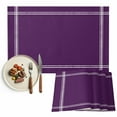 thumbnail image 1 of Placemats Set of 6, Solid Purple Color Place Mats Purple Tablemats Washable Placemat Table Decoration for Kitchen Table Dinner Party Home Decor Indoor Outdoor 13x19 Inch, 1 of 9