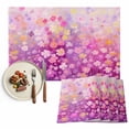 thumbnail image 1 of Placemats Set of 6, Watercolor Flower Floral Place Mats Branch Leaves Colorful Tablemats Washable Placemat Table Decoration for Kitchen Table Dinner Party Home Decor Indoor Outdoor 13x19 Inch, 1 of 9