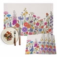 thumbnail image 1 of Placemats Set of 6, Wildflower Place Mats Herb Flower Botanical Linen Tablemats Washable Placemat Table Decoration for Kitchen Table Dinner Party Home Decor Indoor Outdoor 13x19 Inch, 1 of 9