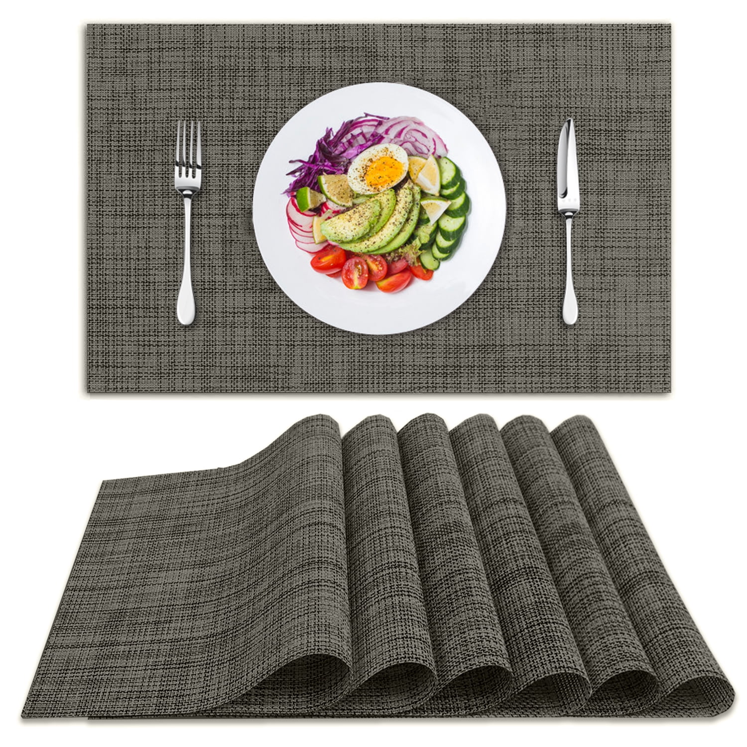 Placemats Set of 6, Woven Placemats for Dining Table, HeatResistant