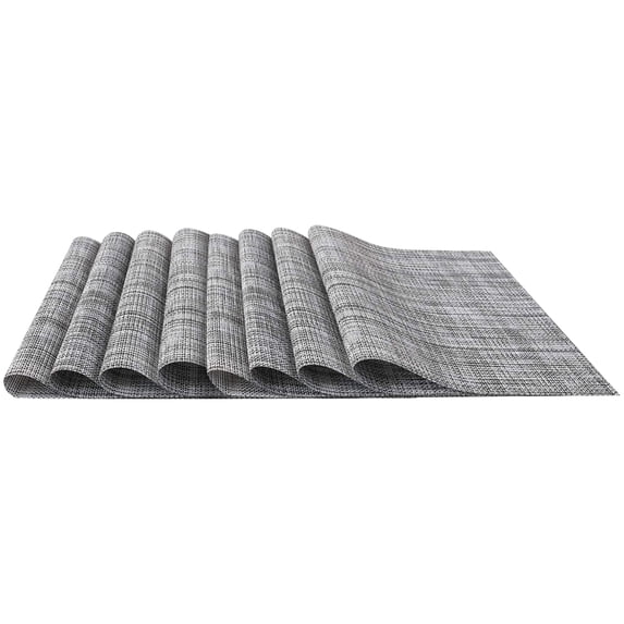 Placemats Set of 8 - Heat Resistant Non-Slip Place mats for Dining Table, Washable Durable PVC Woven Table Mats Easy to Clean for Kitchen Dining Table Decoration Indoor Outdoor