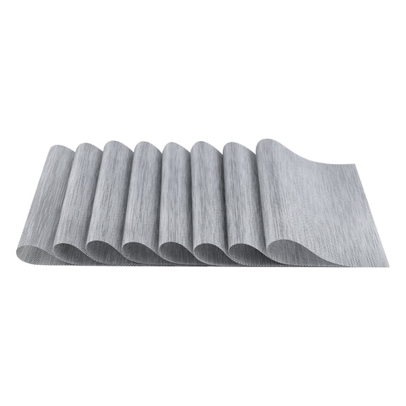 Placemats Set of 8 - Heat Resistant Non-Slip Place mats for Dining Table, Washable Durable PVC Woven Table Mats Easy to Clean for Kitchen Dining Table Decoration Indoor Outdoor