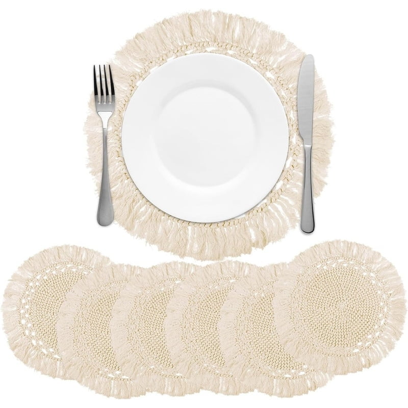 Placemats Set Handmade Cotton Woven