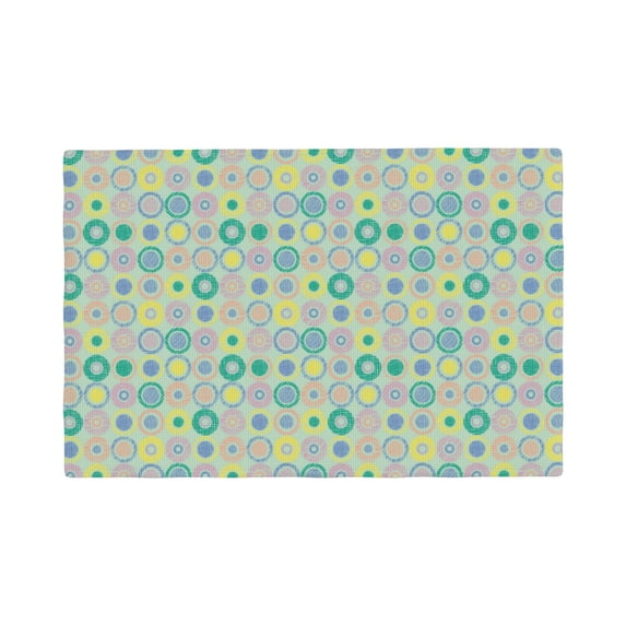 Placemats Set Of 4 / 6, Abstractly Circles Pattern Placemats For Dining Table Indoor/Outdoors Heat Resistant Washable Placemats 18" X 12"