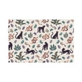 thumbnail image 1 of Placemats Set Of 4 / 6, Black Panther Snake Palm Leaf Placemats For Dining Table Indoor/Outdoors Heat Resistant Washable Placemats 18" X 12", 1 of 1