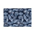 thumbnail image 1 of Placemats Set Of 4 / 6, Blue Leaves Hawaiian Style Placemats For Dining Table Indoor/Outdoors Heat Resistant Washable Placemats 18" X 12", 1 of 1