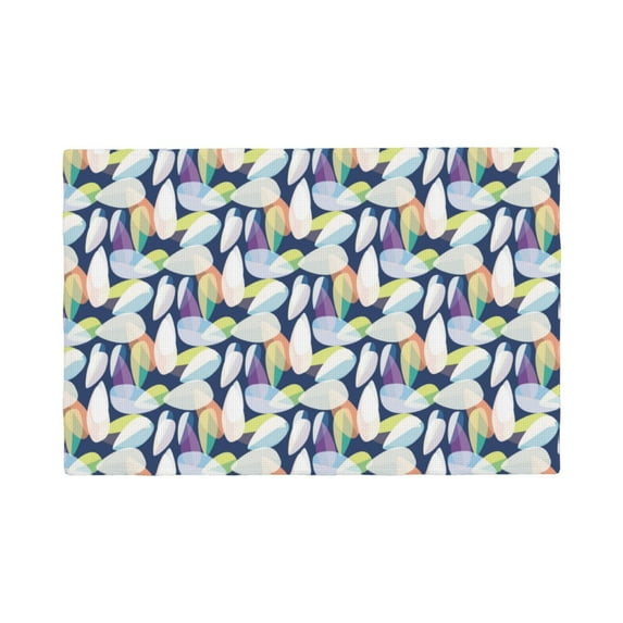 Placemats Set Of 4 / 6, Bright Colors Leaves Placemats For Dining Table Indoor/Outdoors Heat Resistant Washable Placemats 18" X 12"