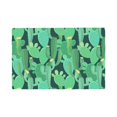 thumbnail image 1 of Placemats Set Of 4 / 6, Cactus Green Pattern Placemats For Dining Table Indoor/Outdoors Heat Resistant Washable Placemats 18" X 12", 1 of 8