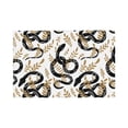 thumbnail image 1 of Placemats Set Of 4 / 6, Cartoon Black Cute Snake Leaves Placemats For Dining Table Indoor/Outdoors Heat Resistant Washable Placemats 18" X 12", 1 of 8