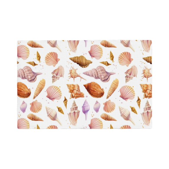 Placemats Set Of 4 / 6, Conch Shell No.J912 Placemats For Dining Table Indoor/Outdoors Heat Resistant Washable Placemats 18" X 12"