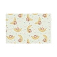 thumbnail image 1 of Placemats Set Of 4 / 6, Cute Banana Monkey Flower Placemats For Dining Table Indoor/Outdoors Heat Resistant Washable Placemats 18" X 12", 1 of 1