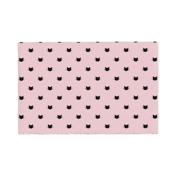 Placemats Set Of 4 / 6, Cute Cat Print Placemats For Dining Table Indoor/Outdoors Heat Resistant Washable Placemats 18" X 12"