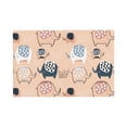 thumbnail image 1 of Placemats Set Of 4 / 6, Cute Ink Drawn Elephants Placemats For Dining Table Indoor/Outdoors Heat Resistant Washable Placemats 18" X 12", 1 of 8