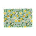 thumbnail image 1 of Placemats Set Of 4 / 6, Cute Lemon Purple Flower Leaves Placemats For Dining Table Indoor/Outdoors Heat Resistant Washable Placemats 18" X 12", 1 of 8