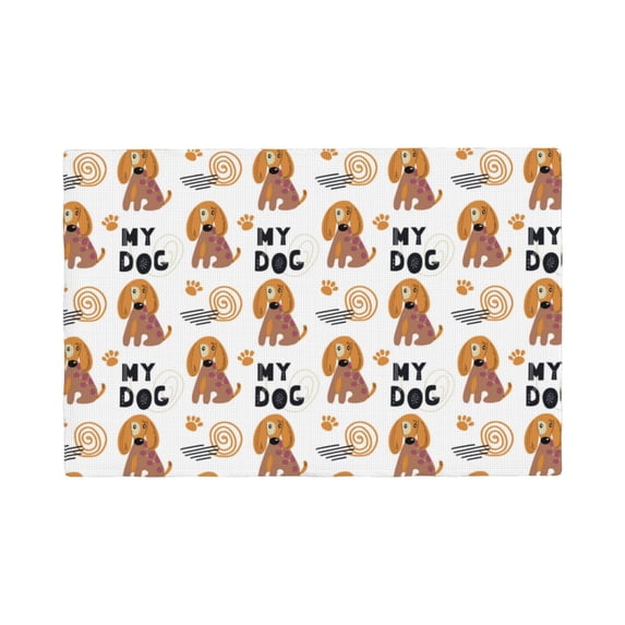 Placemats Set Of 4 / 6, Cute My Dog Puppy Placemats For Dining Table Indoor/Outdoors Heat Resistant Washable Placemats 18" X 12"