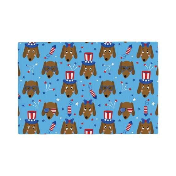 Placemats Set Of 4 / 6, Cute Puppy B Placemats For Dining Table Indoor/Outdoors Heat Resistant Washable Placemats 18" X 12"