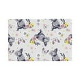 thumbnail image 1 of Placemats Set Of 4 / 6, Cute Rabbit Butterfly Flower Placemats For Dining Table Indoor/Outdoors Heat Resistant Washable Placemats 18" X 12", 1 of 8