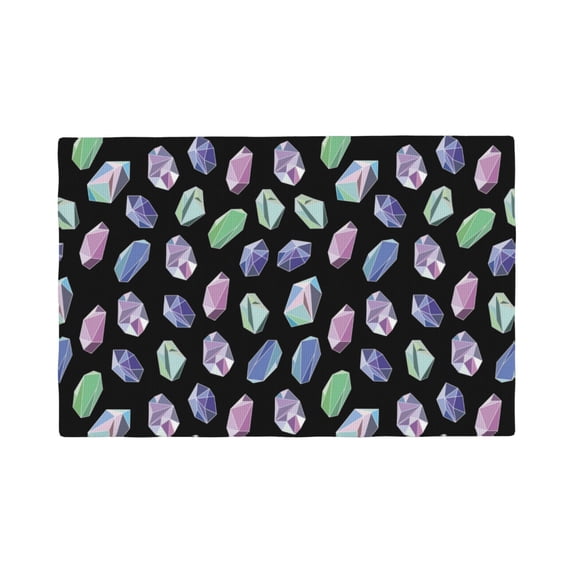 Placemats Set Of 4 / 6, Diamond Colorful Placemats For Dining Table Indoor/Outdoors Heat Resistant Washable Placemats 18" X 12"