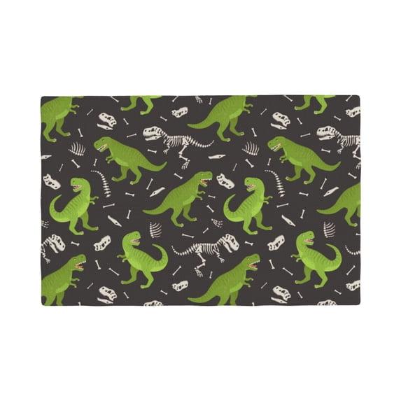 Placemats Set Of 4 / 6, Dinosaur Skeleton-E Placemats For Dining Table Indoor/Outdoors Heat Resistant Washable Placemats 18" X 12"
