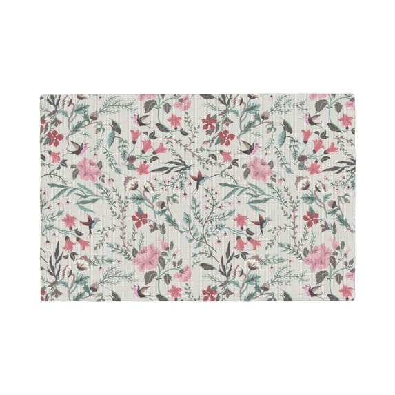 Placemats Set Of 4 / 6, Fairy Floral Placemats For Dining Table Indoor/Outdoors Heat Resistant Washable Placemats 18" X 12"