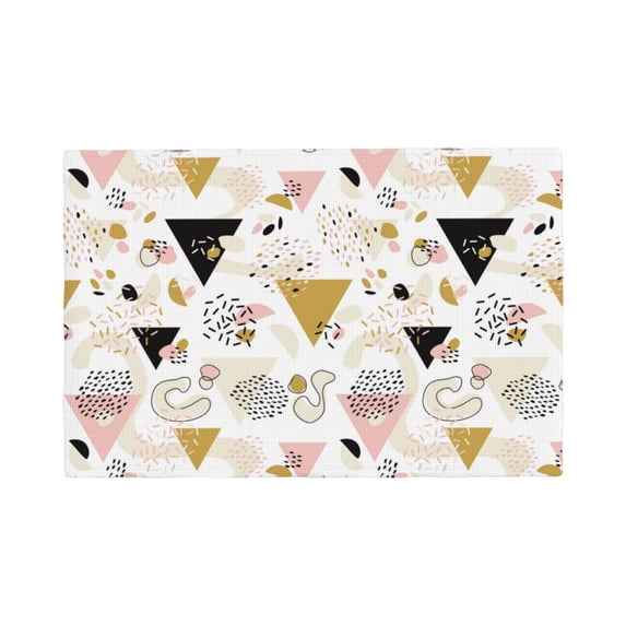 Placemats Set Of 4 / 6, Geometric Triangle Placemats For Dining Table Indoor/Outdoors Heat Resistant Washable Placemats 18" X 12"