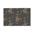thumbnail image 1 of Placemats Set Of 4 / 6, Gothic Funny Golden Snake Moon Placemats For Dining Table Indoor/Outdoors Heat Resistant Washable Placemats 18" X 12", 1 of 8