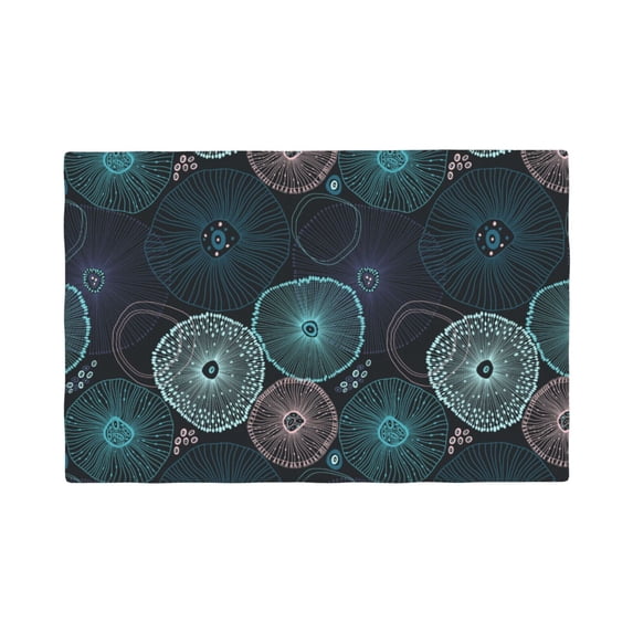 Placemats Set Of 4 / 6, Jellyfish Pattern No.9028 Placemats For Dining Table Indoor/Outdoors Heat Resistant Washable Placemats 18" X 12"