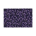thumbnail image 1 of Placemats Set Of 4 / 6, Lavender Flowers Black Purple Placemats For Dining Table Indoor/Outdoors Heat Resistant Washable Placemats 18" X 12", 1 of 8