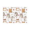 thumbnail image 1 of Placemats Set Of 4 / 6, Love Cartoon Cute Hamster Placemats For Dining Table Indoor/Outdoors Heat Resistant Washable Placemats 18" X 12", 1 of 8