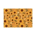 thumbnail image 1 of Placemats Set Of 4 / 6, Modern Wood Grain Sunflower Placemats For Dining Table Indoor/Outdoors Heat Resistant Washable Placemats 18" X 12", 1 of 8