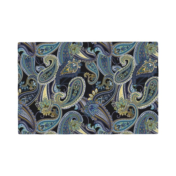 Placemats Set Of 4 / 6, Paisley Pattern No.9067 Placemats For Dining Table Indoor/Outdoors Heat Resistant Washable Placemats 18" X 12"