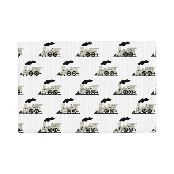 Placemats Set Of 4 / 6, Train Carrying Placemats For Dining Table Indoor/Outdoors Heat Resistant Washable Placemats 18" X 12"
