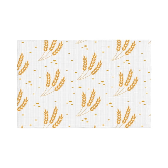 Placemats Set Of 4 / 6, Wheat Placemats For Dining Table Indoor/Outdoors Heat Resistant Washable Placemats 18" X 12"