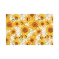 thumbnail image 1 of Placemats Set Of 4 / 6, White Marble Pattern Sunflower Placemats For Dining Table Indoor/Outdoors Heat Resistant Washable Placemats 18" X 12", 1 of 8