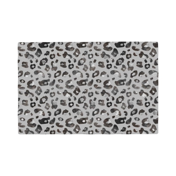 Placemats Set Of 4 / 6, Wild Animal Leopard Print Placemats For Dining Table Indoor/Outdoors Heat Resistant Washable Placemats 18" X 12"