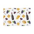 thumbnail image 1 of Placemats Set Of 4 / 6, Wine Cheese Grape Print Placemats For Dining Table Indoor/Outdoors Heat Resistant Washable Placemats 18" X 12", 1 of 8