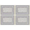 thumbnail image 1 of Placemats Set Of 4 Linen Durable Table Mats Elegant Chic Blue Flower Place Mats for Party Kitchen Dining Decoration, 1 of 7